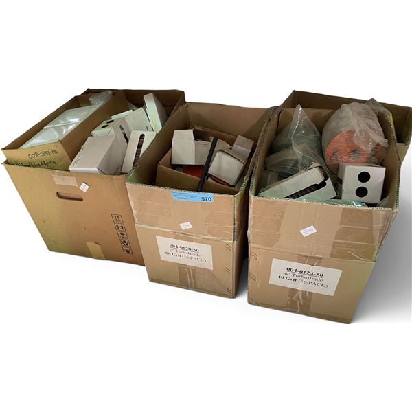 Concrete Prep & Tooling Surplus Lot: Sanding Discs, Polishing Pads, 6" Bushhammer Tooling, Etc.