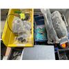 Image 4 : Shop & Maintenance Surplus Lot: 12V Batteries, Floodlight, Vacuum Attachments, Grinder Tooling Plate