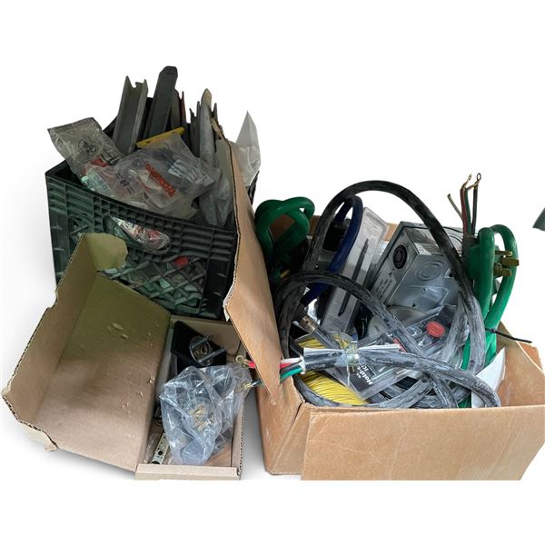 Group of Electrical Components/Cables & Scrap Metal Parts