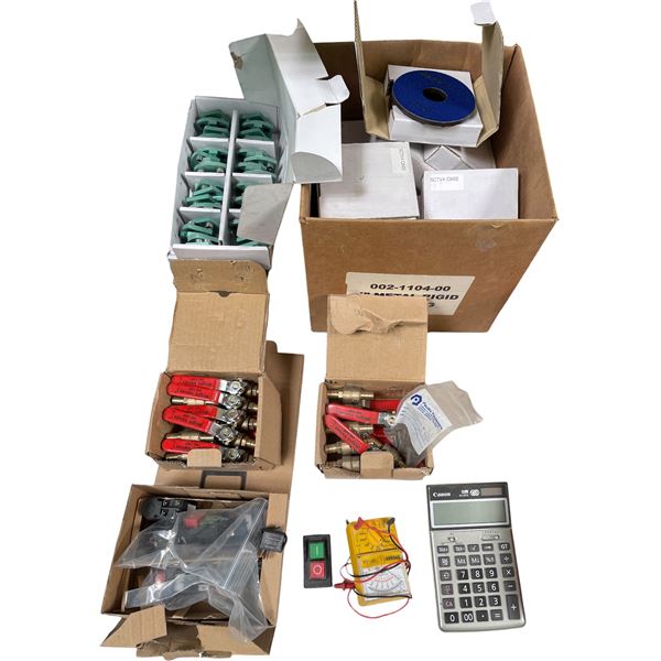 Group of Hardware & Sanding Pads - includes valves/Test Wires & Mechanical Components