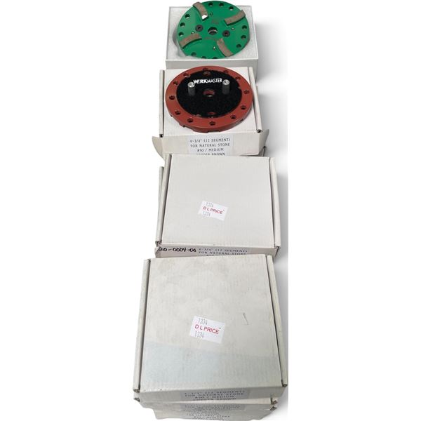 BNIB Heavy-Duty Circular Metal Drive Plates - includes Werkmaster 4-3/4" For natural Stone/ & More (