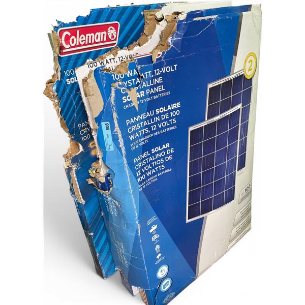 Group of 3 Coleman 100 Watts Crystalline Solar Panels - Open Boxes