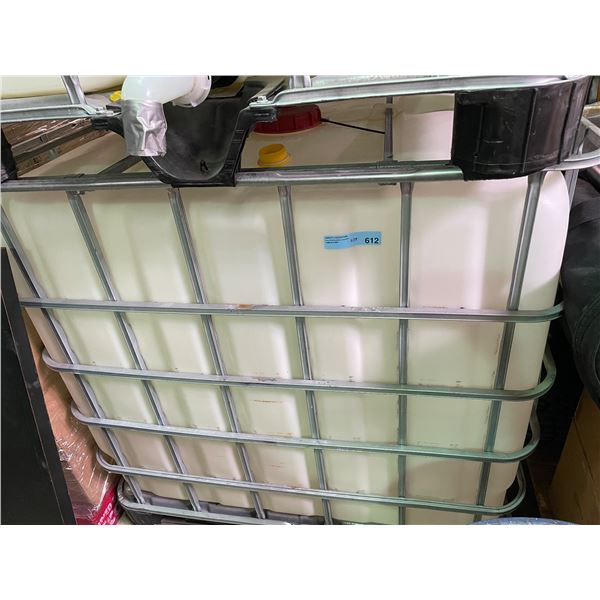 Standard Intermediate Bulk Container (IBC) housed in protective Metal Cage