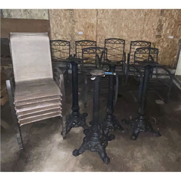 L2 - Heavy-Duty Cast Iron Restaurant Table Bases and Chairs