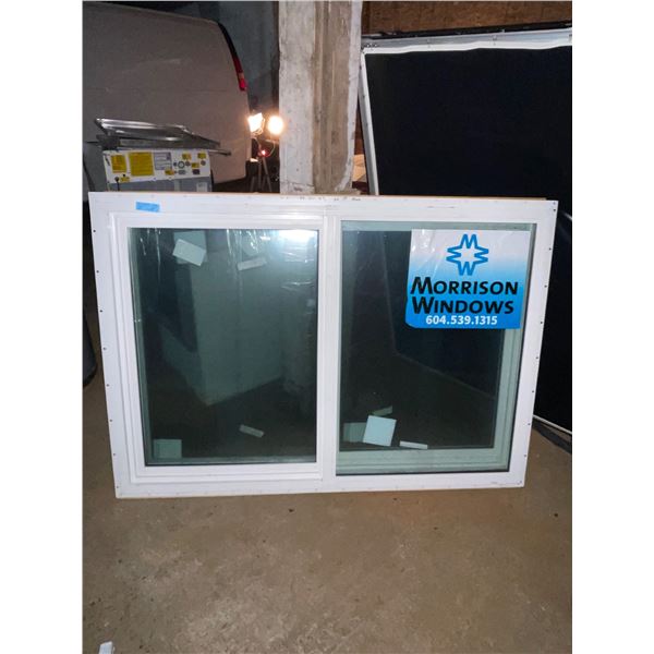 L2 - Set of 2 Morrison Windows Vinyl Slider Window / Double Pane Architectural Glazing - 58" x 40"