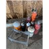Image 2 : L2 - Group Lot of 9 Gas Cylinder with Rolling Stainless Steel Stand