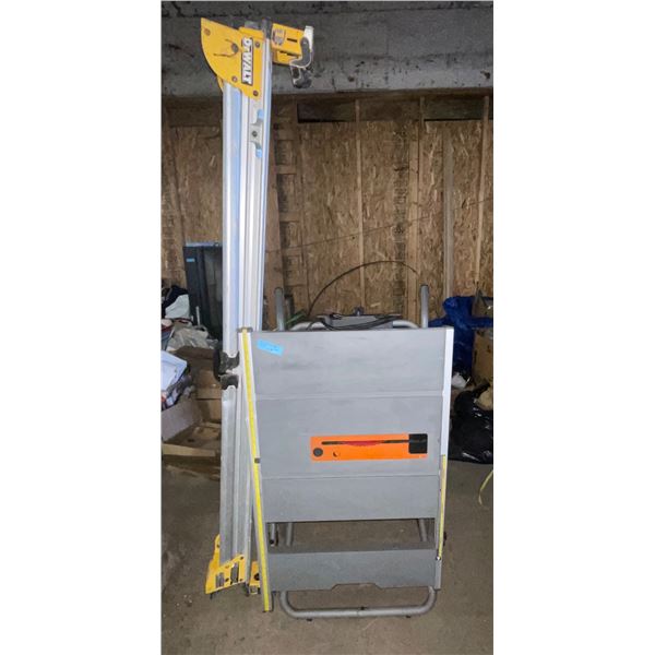 L2 - RIDGID R4514 10" Table Saw with TS-UVX Utility Vehicle Cart & DeWalt Accessory Stand