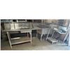 Image 1 : L2 - Commercial Stainless Steel Prep Table and Wall-Mount Shelves - 103" x 36"
