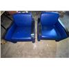 Image 1 : L2 - Set of 2 Blue Vinyl Commercial Lounge Armchairs