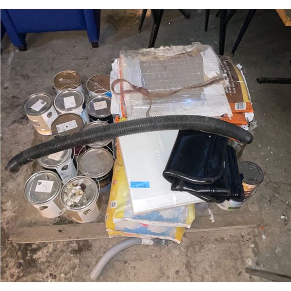 L2 - Assorted Lot - Includes Paint, Garden Soil, Ice Salt & Hardware