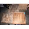 Image 2 : L2 - Set of 3 Slat-Top Cafe Tables with X-Bases