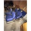 Image 1 : L2 - Set of 6 Blue Office / Reception Armchairs
