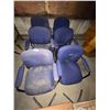 Image 2 : L2 - Set of 6 Blue Office / Reception Armchairs