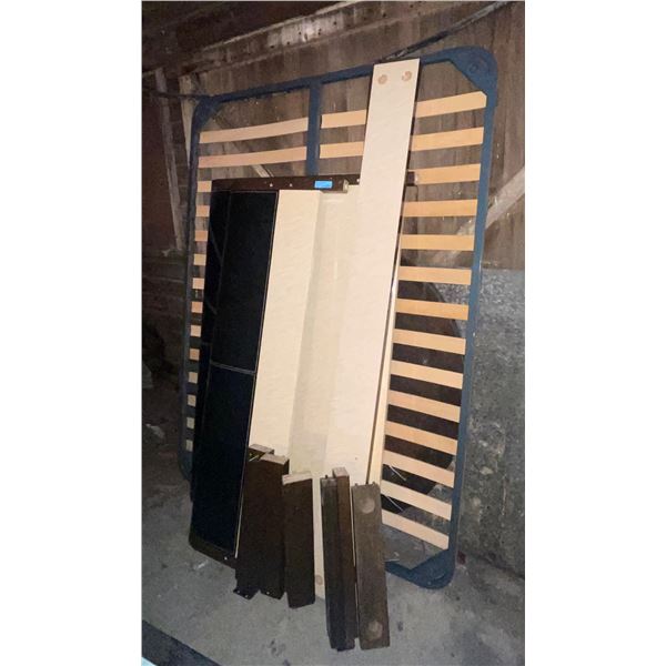 L2 - Disassembled Modern Double / Queen Bed Frame Lot