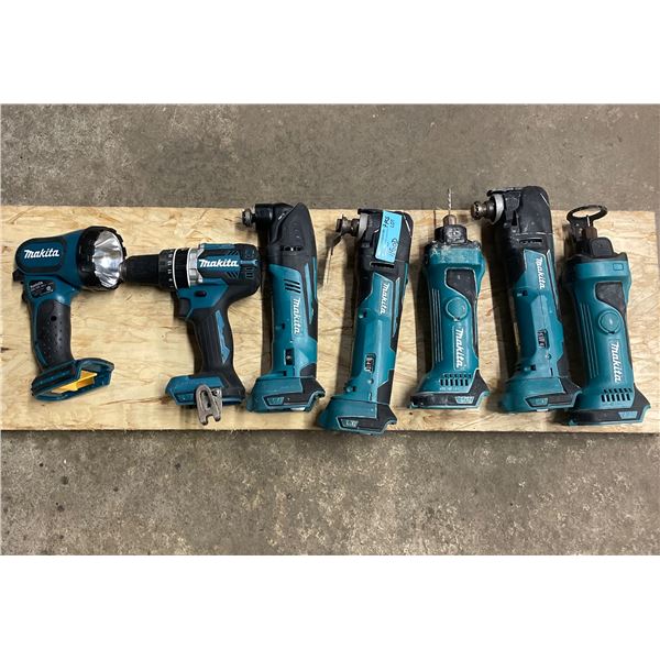 L2 - 7 Makita 18V Cordless Power Tools & Flashlight (DHP484, DTM50, DTM51, DCO180) - No Batteries fo