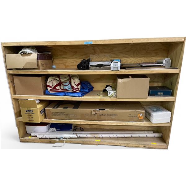 Shelf Contents Lot - includes assorted New Shoes/bags, Framed Art/ New Bed Frame & More