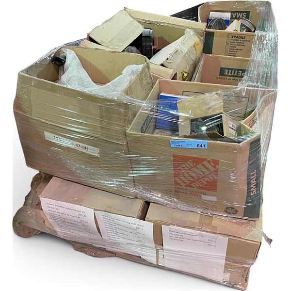 Pallet full of Mechanical Components & Parts - includes Misc. Shafts/ Transmission Parts/Sprockets &
