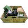 Image 1 : Crate full of Sanding Pads/ Various Components & Speakers - includes the wooden Crate