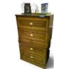 Image 1 : Set of 2 Vintage Wooden File Cabinets w/ Keys - approx. 36" x 2&" x 30" each