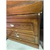 Image 3 : Set of 2 Vintage Wooden File Cabinets w/ Keys - approx. 36" x 2&" x 30" each