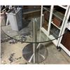 Image 2 : 3ft Round Glass Dining Table & Assorted Chair