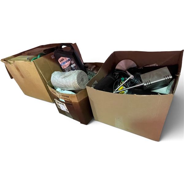 Large group of New Electrical Components/Sanding Pads & Lights