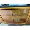 Image 3 : Mid-Century Style Polished Burl Wood Curved Sideboard - approx. 77" x 22" x 40"