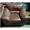Image 3 : Dark Brown Leather 3-pcs Sofa Set  - includes 2-Seat XL Couch & Armchair (approx. 90" Long for the c