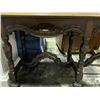 Image 5 : Vintage Wooden Console Veneer Panels Radio Cabinet - approx. 44" x 15" x 55"