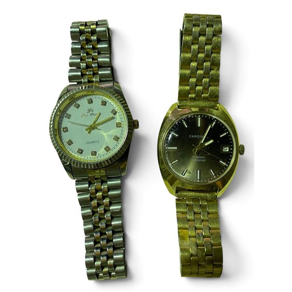 Vintage Gold-Toned Cardinal & Fe Turee Crown Watches