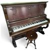 Image 1 : Heintzman & Co Antique Upright Grand Piano - w/ Stool, M.V. $3,000-4,501