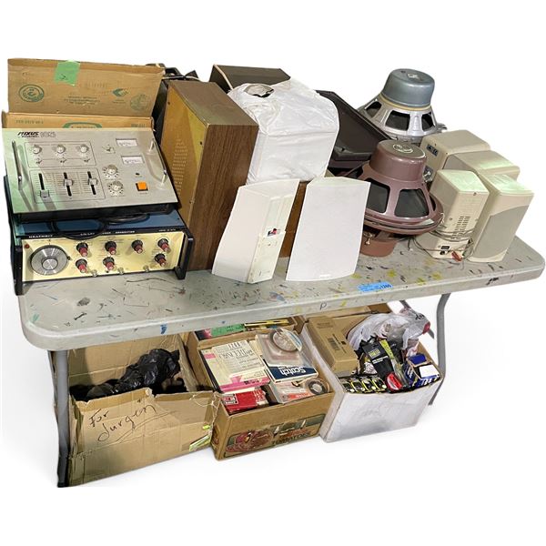 Large Group of Vintage Electronics & Speakers - includes Heather Generator, New Lights & More