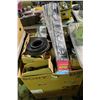Image 1 : Box full of Vintage Electronics Hardware & Parts - includes New See-Through Vinyl Clings & More