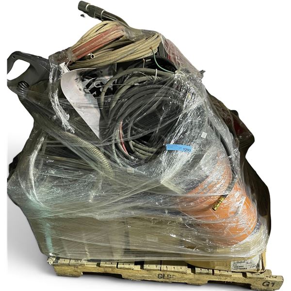 Pallet lot full of misc. Cables/Buckets & Misc. Tools