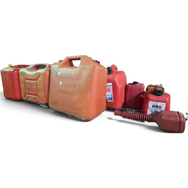 Group of Various Gas Cans