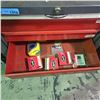 Image 2 : Vintage Heavy-Duty Metal Tool Cabinet Base with Tambour Roll-Up Front and Internal Drawers