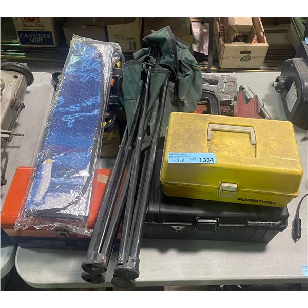 Group of Assorted Items - Including Ropes, Tools, Foldable Chair etc