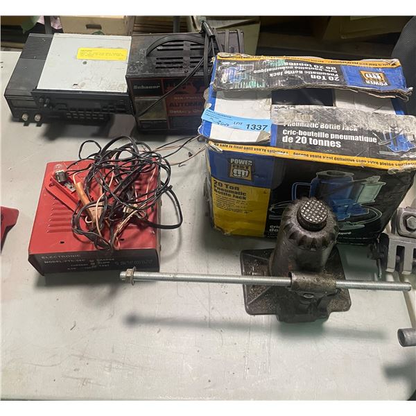 Group of Assorted Items - Including Car radios, Bottle Jack 20 Tons etc