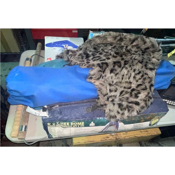 Group of Assorted Items - Including Air Bed, Foldable Chairs, Bellow Pump etc