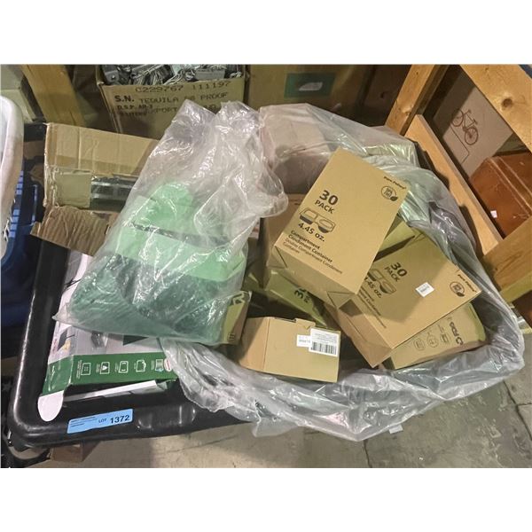 Full Bin of Assorted House Hold Items