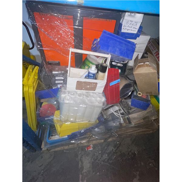 Pallet Lot of Assorted Items - Includes Tools, Household stuff, Cleaning Supplies etc