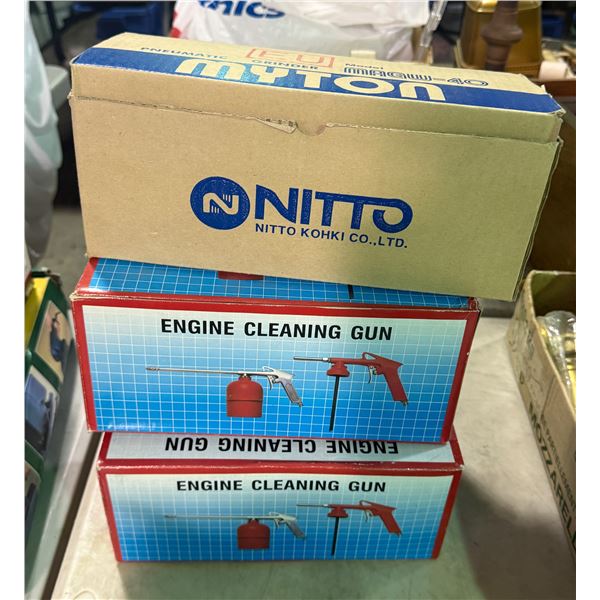 New in Box Engine Cleaning gun & Pneumatic grinder.