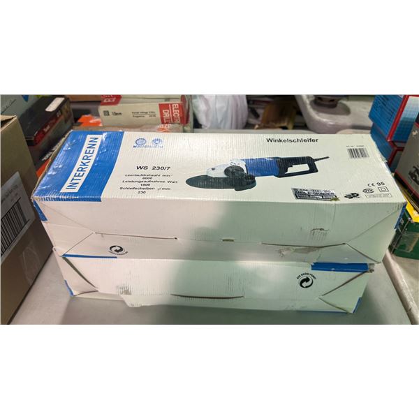 Group of 2 Interkrenn SIM-ZM- Angle Grinder.