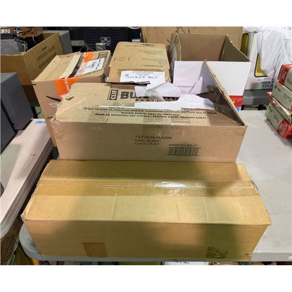 Group of assorted box including grease hose, wire wheel brush,carbide tipped toolbits etc