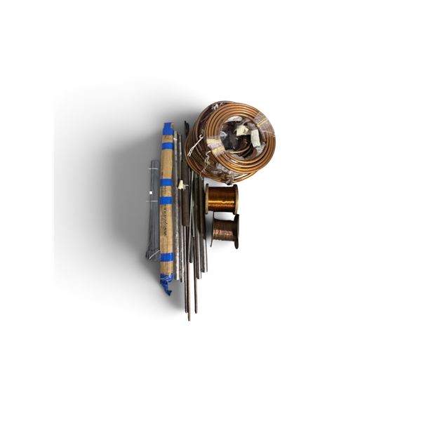 Group of Copper Wire, Pipes and Metal rods