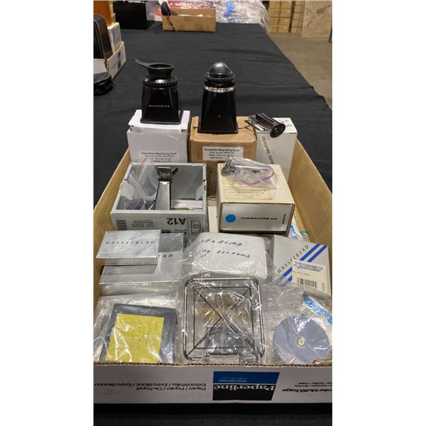 LARGE GROUP OF ASSORTED HASSELBLAD VINTAGE CAMERA PARTS & ACCESSORIES