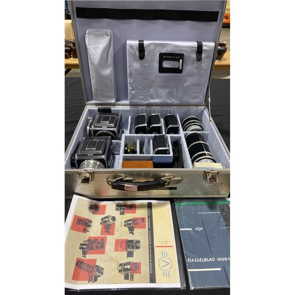 HASSELBLAD 1000F MEDIUM FORMAT SINGLE-LENS REFLEX (SLR) FILM CAMERA SET WITH CASE