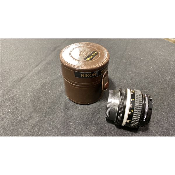 NIKON NIKKOR 50MM F/1.4 LENS WITH CASE