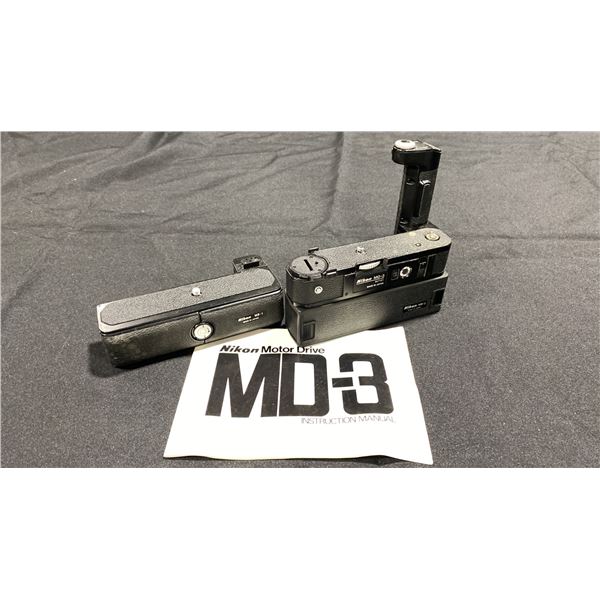 NIKON MD-3 MOTOR DRIVE WITH  MB-1 & MB-2 BATTERY PACKS