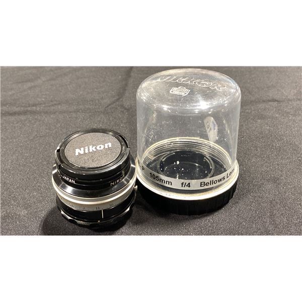 NIKON NIKKOR-P 105MM  F/4 BELLOWS LENS WITH CASE